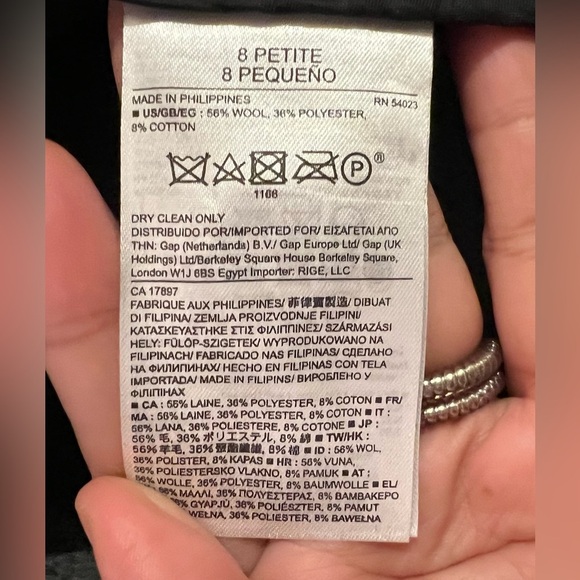 NWT Banana Republic Wool Blend Textured Boyfriend Blazer Sz 8P - Picture 12 of 14